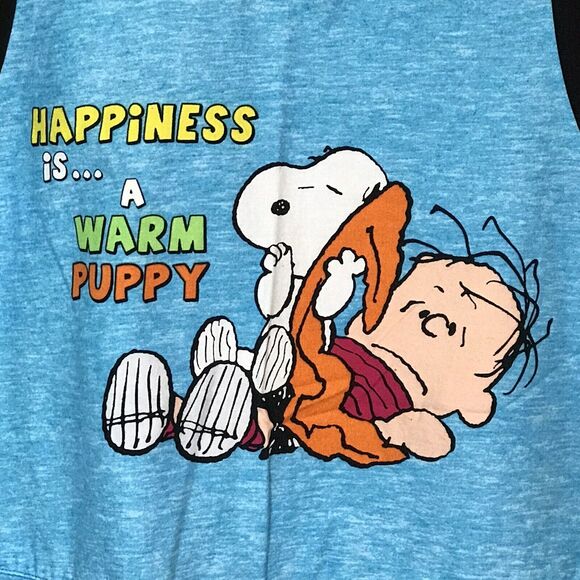 Peanuts Scrub Top Charley Snoopy Dog XS V-Neck Medical Vet Black Teal 2 Pockets - Picture 2 of 8